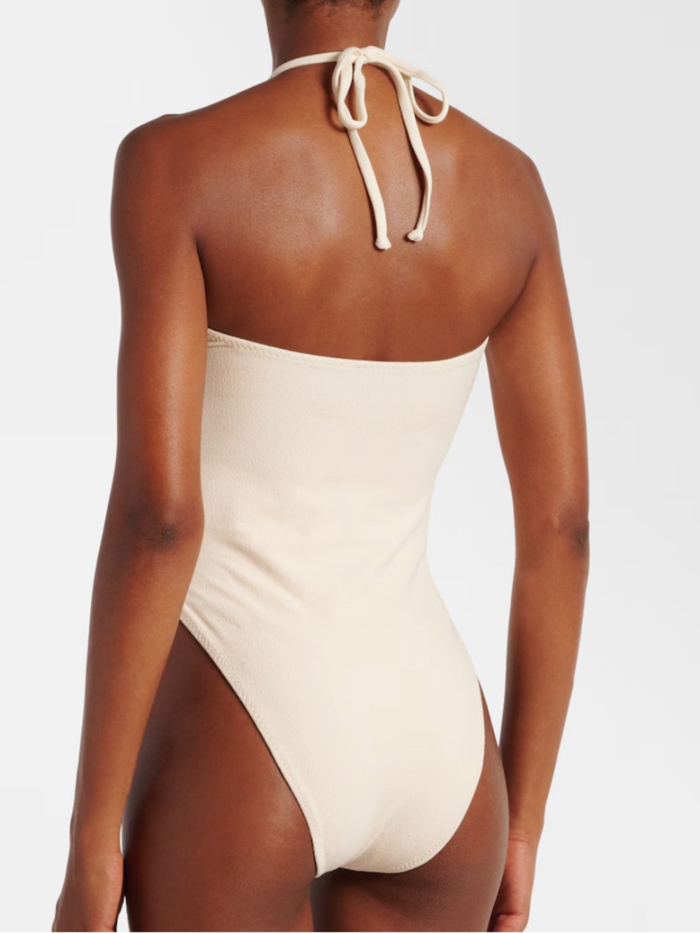 Same Floral-Appliquéd Cutout Swimsuit in Ivory - Picture 2 of 4
